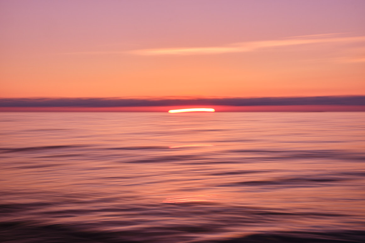 abstract ICM photo of seascape at sunset