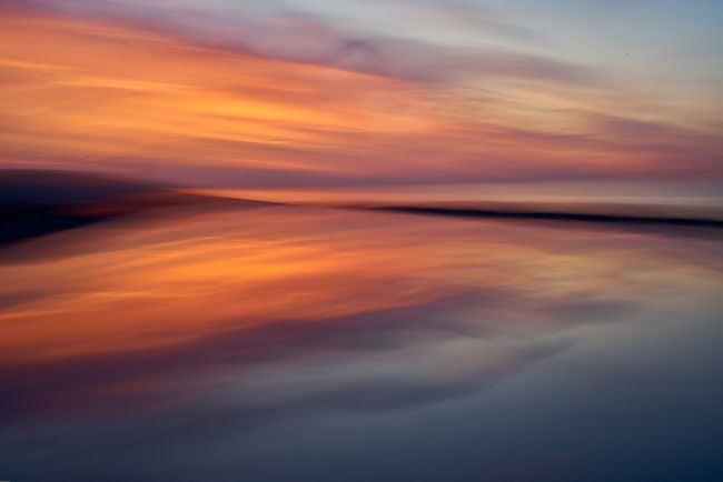 ICM photo of the sunset at the sea