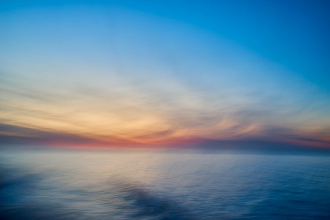 ICM sunset over the sea