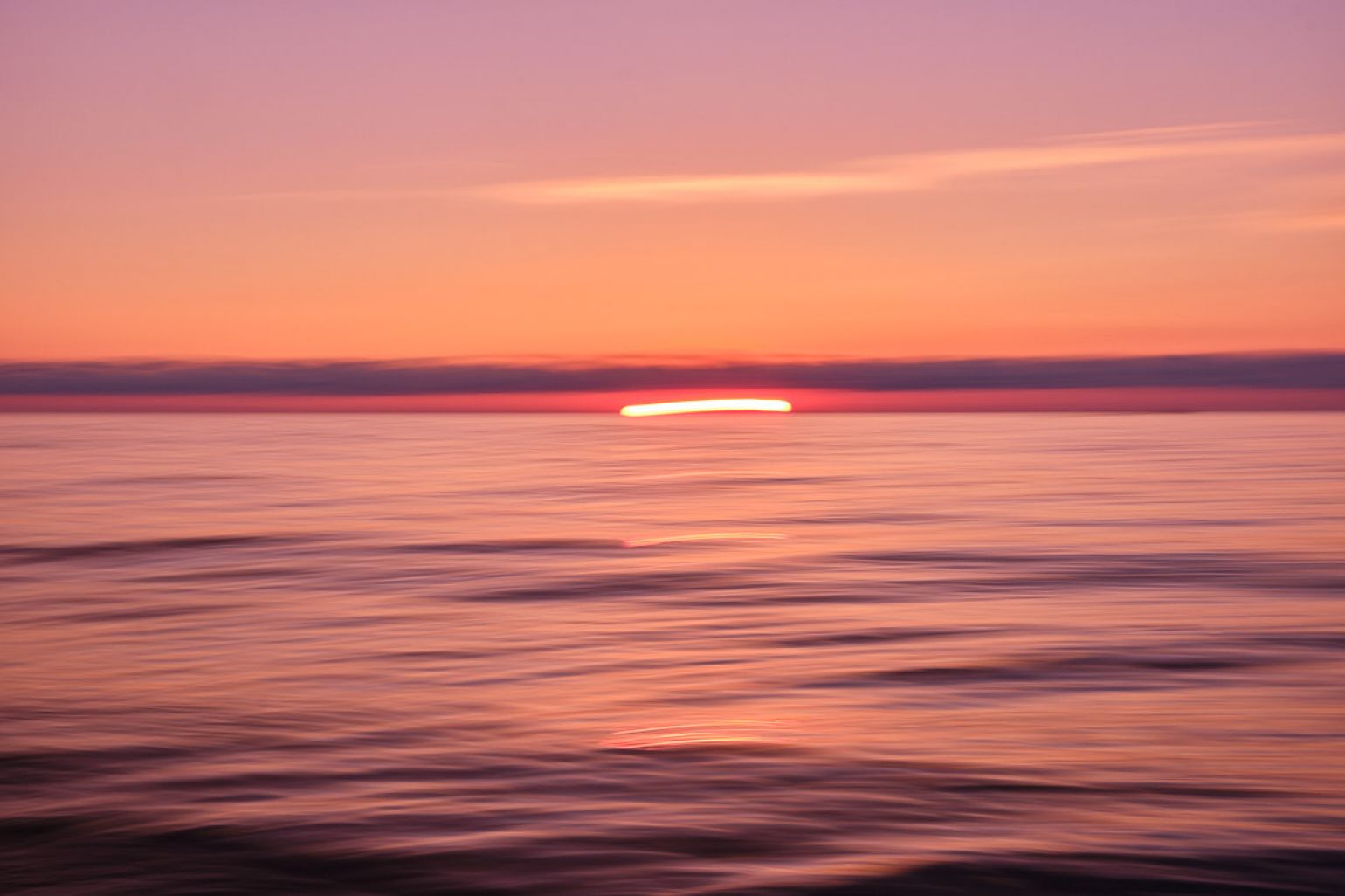 abstract ICM photo of seascape at sunset