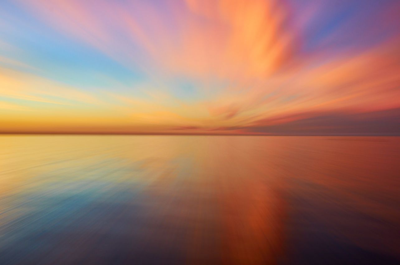 dramatic abstract sunset over Black SEA